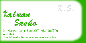 kalman sasko business card